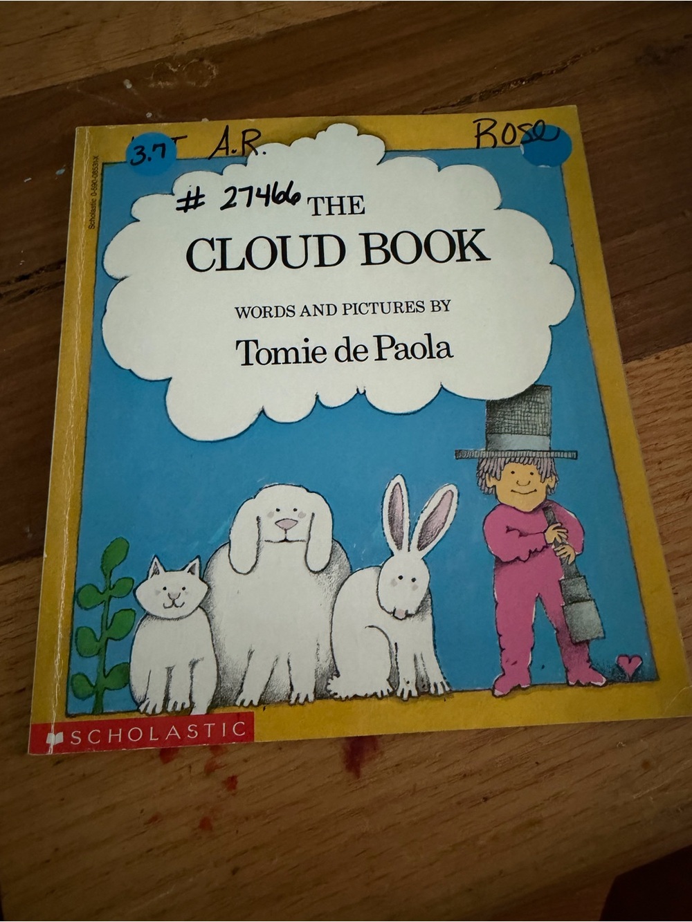 Scholastic The Cloud Book — Blue & Yellow Illustrated Cover